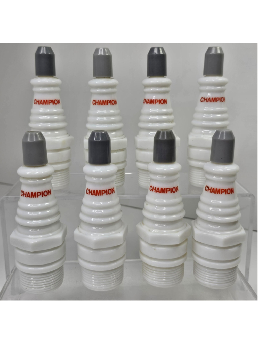 Champion Spark Plugs Vintage Collectible Bottles Lot Of 8pcs, Empty